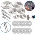 Kit Mini Disco Serra Diamantado Micro Retifica Furadeira Parafusadeira Profissional Universal Para Madeira Piso Porcelanato Vidro Ferro Premium,