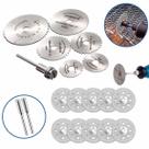 Kit Mini Disco Serra Diamantado Micro Retifica Furadeira Parafusadeira Profissional Universal Para Madeira Piso Porcelanato Vidro Ferro Premium,