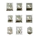 Kit Mini Espelhos Decorativos venezianos Pegui Foggia 9 pçs