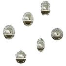 Kit Mini Espelhos Decorativos venezianos Pegui Taranto 6 pçs