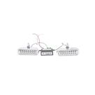 Kit Mini Farol de Milha Retangular 16 Leds Branco Bivolt 9 Efeitos - Autopoli