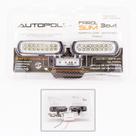 Kit Mini Farol de Milha Retangular 16 Leds SMD Bivolt 9 Efeitos - Autopoli