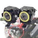 Kit mini farol milha compacto auxiliar Moto de Led Angel light Branco - LUATEK