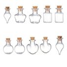 Kit Mini Frascos de plástico 3cm 5 Estilos para Casamentos, Festas e Artesanato