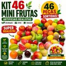 Kit Mini Frutas Artificiais 46 Itens Realistas Decoração Mesa Cenográfica Fake Frutas Enfeite Cozinh