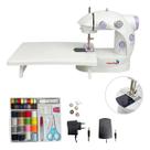 Kit Mini Máquina De Costura Com Mesa E Kit De Costura Branco Kit Mini Máquina De Costura Com Mesa E Kit De Costura Branco