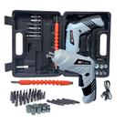 Kit Mini Parafusadeira C/ Luz de Led C/ Bateria Recarregável Acessórios 47 Pçs Luatek LWJ-212