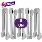 Kit Mini Pegador Carne Petisco Gelo Drinks Frios Tamanho 12,5cm Aço Inox Multiuso Kit Mini Pegador Carne Petisco Gelo Drinks Frios Tamanho 12,5cm Aço Inox Multiuso