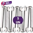 Kit Mini Pegador Multiuso Carne Petisco Gelo Drinks Frios 12,5 cm Aço Inox