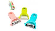 Kit mini ralador 3 peças coloridas descascador utensílios