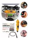 Kit Mini Retífica 500W com 189 Acessórios e Maleta Completa Ideal para DIY, Profissionais e Artesãos