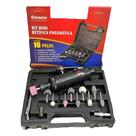 Kit Mini Retífica Pneumática 22000 RPM 16 Peças Corneta Profissional Kit Mini Retífica Pneumática 22000 RPM 16 Peças Corneta Profissional