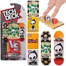 Kit Mini Skate Dedo Tech Deck Vs Series C/ Obstáculo E Cards