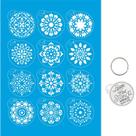 Kit Mini Stencil Chaveiro Mandalas - STMI-015