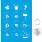 Kit Mini Stencil Chaveiro Suculentas - STMI-005