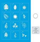 Kit Mini Stencil Folhagem Com 14 Peças 4,5cm STMI-008 Litoarte