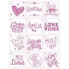 Kit Mini Stencil Letters com 12 Peças 4,5cm Stmi-033 Litoarte