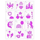 Kit Mini Stencil Magia com 12 Peças 4,5cm Stmi-032 Litoarte