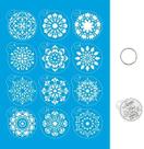 Kit Mini Stencil Mandalas Com 14 Peças 4,5cm STMI-015 Litoarte