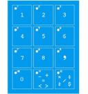Kit Mini Stencil NÚMeros Com 14 PeÇAs 4,5cm Stmi-021 Litoarte