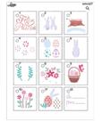 Kit Mini Stencil PÁScoa Com 14 PeÇAs 4,5cm Stmi-017 Litoarte