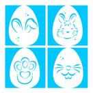 Kit mini stencils páscoa pct c/ 04 un blue star