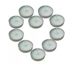 Kit mini velas em rechaud para fondue flutuante decorativa branca pequena chá casamento sem cheiro