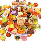 kit Miniatura de Comidas e Bebidas Decorativa 30 Pçs Sortidas