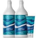 Kit Mirtilo 1 Shampoo 1 Condicionador 1L 1 Leave In 180ml Lowell