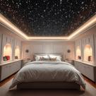 Kit Mix 120 Pontos Fibra Ótica Led 3000k Bebê Decoração Para Teto de Gesso Madeira PVC Efeito Estrelado