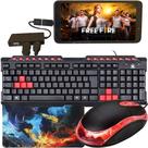 Kit Mobilador Gamer Completo Teclado Mouse Pad Compatível com Vários Jogos