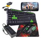 Kit Mobilador Gamer HUB 3.0 4 Portas + Mouse Led 3200 dpi + Pad Speed Teclado Multimídia