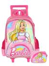 Kit Mochila 2em1 Rodas Costas + Estojo Box Barbie Luxo Cetim Kit Mochila 2em1 Rodas Costas + Estojo Box Barbie Luxo Cetim