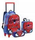 Kit Mochila Aranha Escolar Infantil Rodinhas Super Spider G