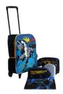 Kit Mochila Batman 3d Masculina Rodinhas +lancheira Estojo Kit Mochila Batman 3d Masculina Rodinhas +lancheira Estojo
