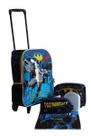 Kit Mochila Batman 3d Masculina Rodinhas +lancheira Estojo Kit Mochila Batman 3d Masculina Rodinhas +lancheira Estojo