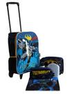 Kit Mochila Batman Infantil Masculina Rodinhas Escolar Kit Mochila Batman Infantil Masculina Rodinhas Escolar