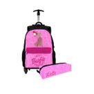 Kit Mochila Bolsa Escolar Com Carrinho Rodinha Com Estojo Para Puxar Infantil Criança Adolescente Personagem