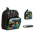 Kit Mochila Bolsa Escolar Minecraft Costas Reforçada Barata