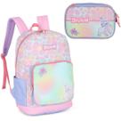 Kit Mochila Bolsa Feminina Stitch Disney Rosa C/ Estojo Box