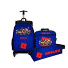 Kit Mochila Bolsa, Lancheira Térmica e Estojo Escolar Infantil Personalizados Filme Desenho Série