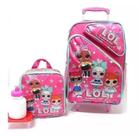 Kit Mochila Bonequinhas Lol Surprise Rodinhas G + Lancheira