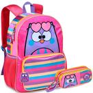 Kit Mochila Bubu Escolar Costa Corujinha Infantil Com Estojo