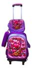 Kit Mochila C/ Carrinho Stitch Angel Lilas Lancheira Estojo Kit Mochila C/ Carrinho Stitch Angel Lilas Lancheira Estojo