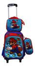 Kit Mochila C/ Carrinho Super Mario Bros Lancheira Estojo