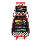 Kit Mochila Car + Lancheira Hot Wheels Preto Luxcel