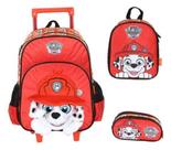 Kit Mochila Carrinho Em Pelúcia 3D Patrulha Canina - Luxcel