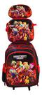 Kit Mochila Carrinho Estojo Lancheira Minecraft Vermelho Kit Mochila Carrinho Estojo Lancheira Minecraft Vermelho