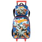 Kit mochila carrinho infantil e lancheira térmica Hot Wheels Mattel - preto