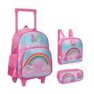 Kit Mochila Carrinho + Lancheira + Estojo Infantil Soul Shine